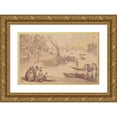 thumbnail image 1 of Thomas Rowlandson 18x13 Gold Ornate Wood Frame and Double Matted Museum Art Print Titled - Richmond (ca. 1780-1825), 1 of 4