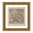 thumbnail image 1 of Thomas Rowlandson 20x21 Gold Ornate Framed and Double Matted Museum Art Print Titled - Christmas Eve (1788-1821), 1 of 4