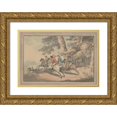 thumbnail image 1 of Thomas Rowlandson 24x17 Gold Ornate Framed and Double Matted Museum Art Print Titled - Hunt Scene (1787), 1 of 4