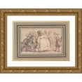 thumbnail image 1 of Thomas Rowlandson 24x18 Gold Ornate Framed and Double Matted Museum Art Print Titled - Suitors (ca. 1780-1825), 1 of 4