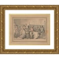 thumbnail image 1 of Thomas Rowlandson 24x19 Gold Ornate Framed and Double Matted Museum Art Print Titled - The Oyster Woman (ca. 1780-1825), 1 of 4