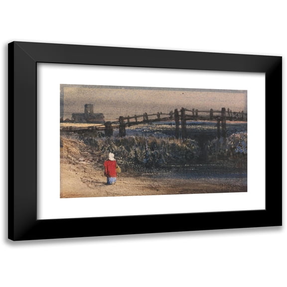 Thomas Shotter Boys 14x11 Black Modern Framed Museum Art Print Titled - The Footbridge