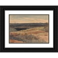 thumbnail image 1 of Thomas Sully 14x11 Black Ornate Wood Framed Double Matted Museum Art Print Titled: Rolling Fields, Mountains in Distance, 1 of 5