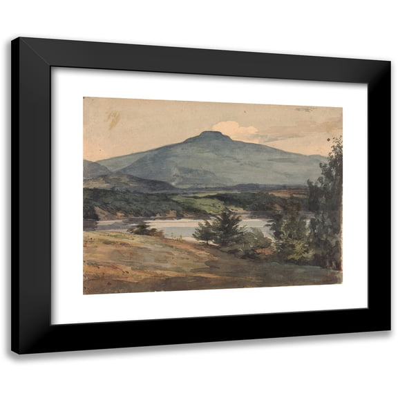 Thomas Sully 14x12 Black Modern Framed Museum Art Print Titled - Catskill - from J R Livingstons. Ts