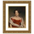 thumbnail image 1 of Thomas Sully 15x18 Gold Ornate Wood Frame and Double Matted Museum Art Print Titled - Mrs. John Biddle (Eliza Falconer Bradish) (1818), 1 of 4