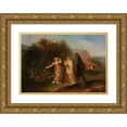 thumbnail image 1 of Thomas Sully 18x14 Gold Ornate Wood Frame and Double Matted Museum Art Print Titled - Choice of Hercules (1819), 1 of 4