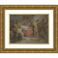 thumbnail image 1 of Thomas Sully 18x14 Gold Ornate Wood Frame and Double Matted Museum Art Print Titled - Suffer the Little Children, 1 of 4