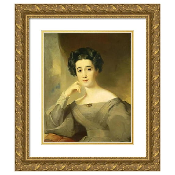 Thomas Sully 20x23 Gold Ornate Framed and Double Matted Museum Art Print Titled - Mrs. William Griffin (1830)