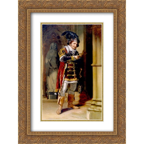 Thomas Sully 2x Matted 18x24 Gold Ornate Framed Art Print 'George Frederick Cooke in the Role of Richard III '