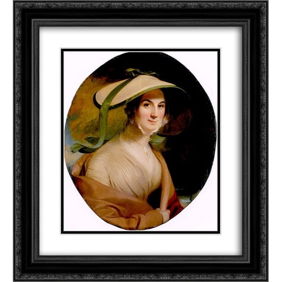 Thomas Sully 2x Matted 20x22 Black Ornate Framed Art Print 'Marie Oldmixon, Mrs. George Lingen '