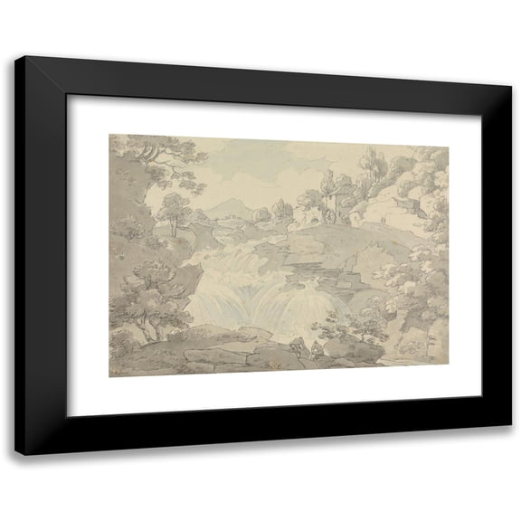 Thomas Sunderland 14x11 Black Modern Framed Museum Art Print Titled - Stone Byres, Lanarkshire