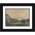 thumbnail image 1 of Thomas Sunderland 24x18 Black Ornate Framed Double Matted Museum Art Print Titled: The Head of Ullswater, with the Lodge of Patterdale on the Left, 1 of 5