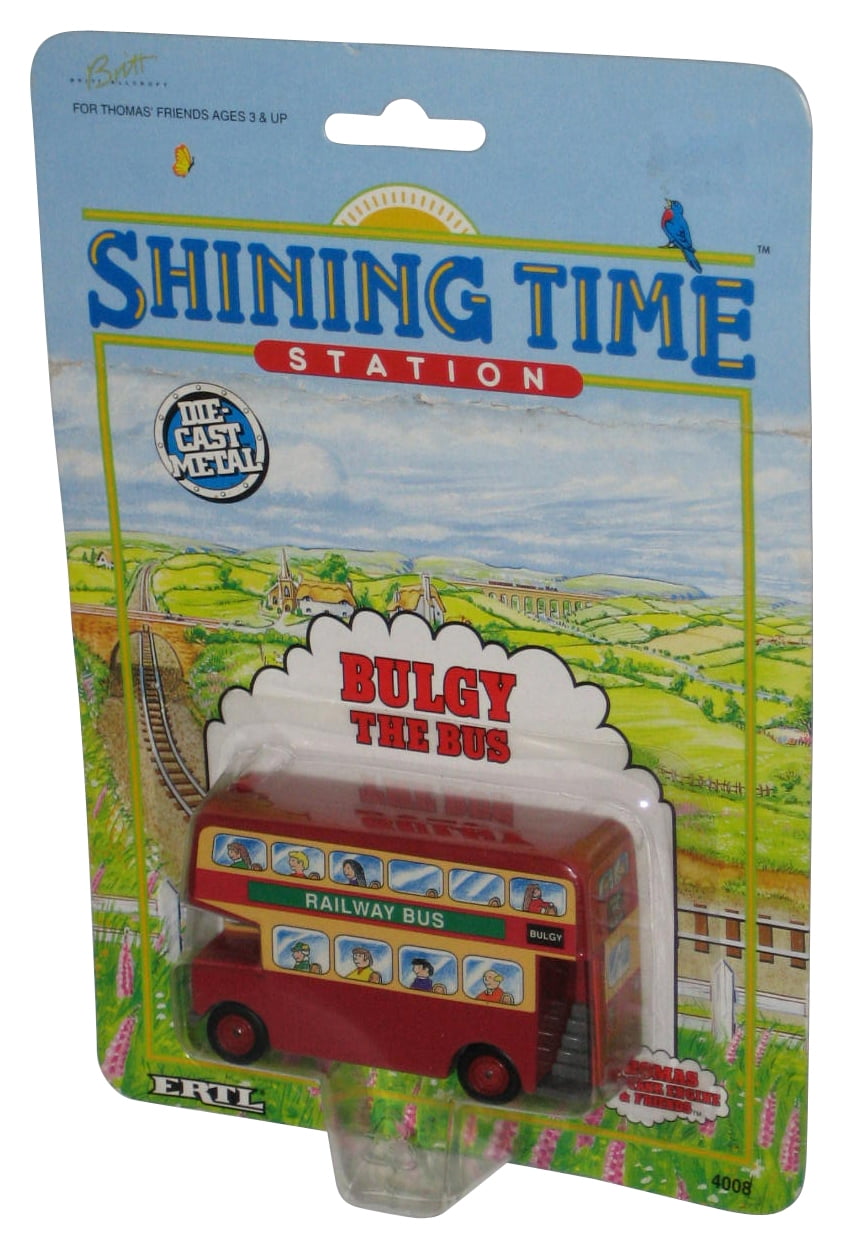 Thomas Tank Engine Shining Time Station 1993 Ertl Bulgy The Bus Die Cast Metal Toy Train Creased Card