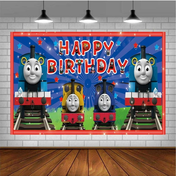 Thomas Banner Poster Wall Decor Birthday Backdrop Background Party Supplies Taspestry