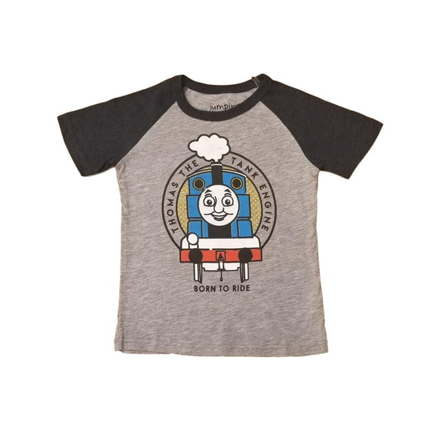 Thomas The Tank Engine Toddler Boys Gray TShirt Born To Ride Tee Shirt