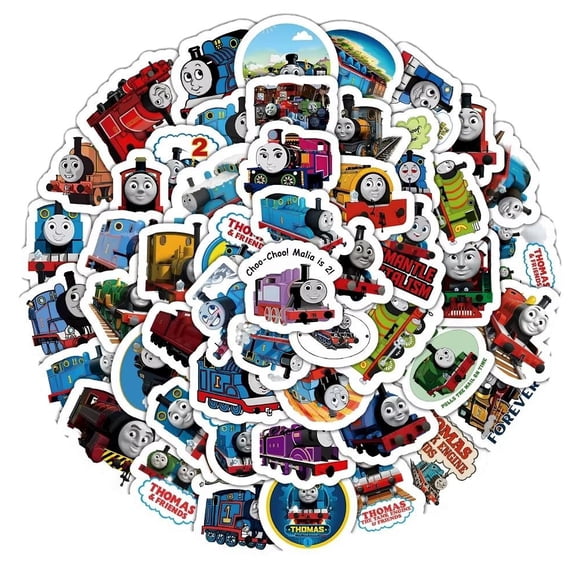 Thomas The Tank Themed Set of 50 Assorted Stickers Decal Set