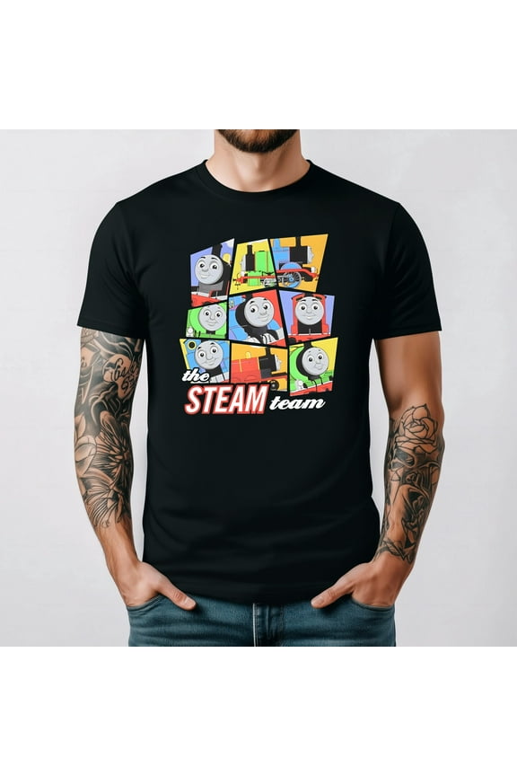 Thomas The Train And Friends Steam Team Kids Fan Graphic Tee up to 5XL