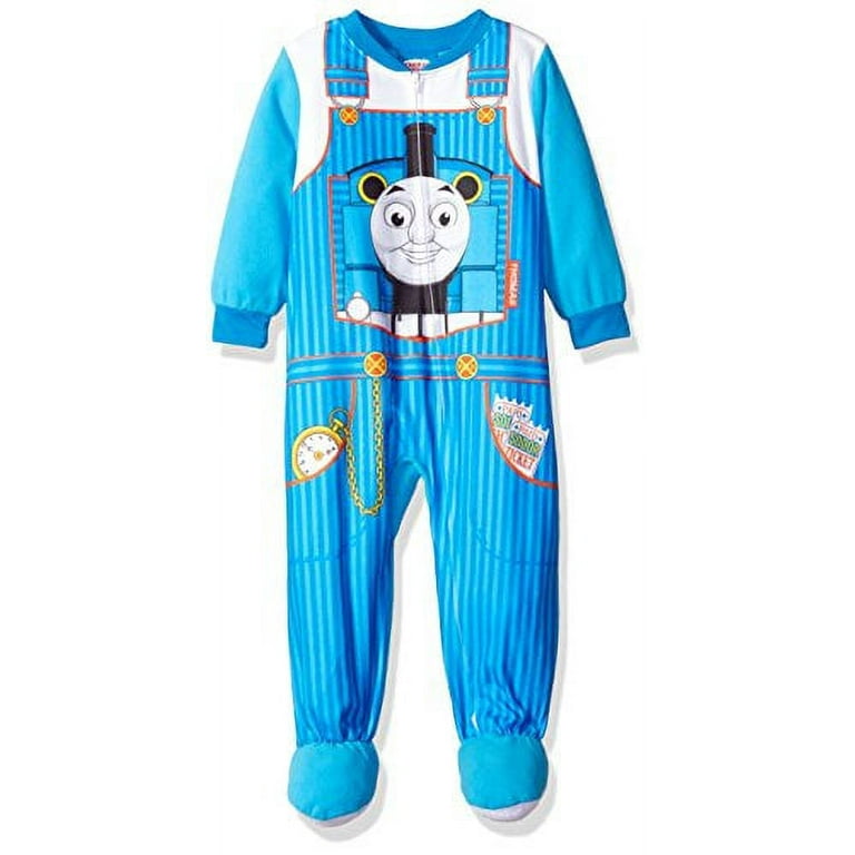 Thomas The Train Boys Toddler Choo Footed Blanket Sleeper Tom Blue 4T