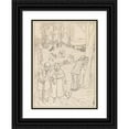 thumbnail image 1 of Thomas Theodor Heine 11x14 Black Ornate Wood Framed Double Matted Museum Art Print Titled: Epilogue (1933), 1 of 5
