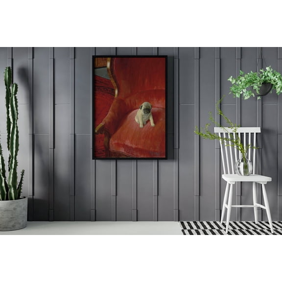 Thomas Theodor Heine Siegfried Cute Pug Dog Animal Illustration Wall Art Print
