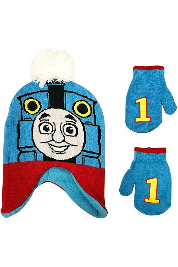 Thomas Toddler Boys Beanie Hat and Mittens Set