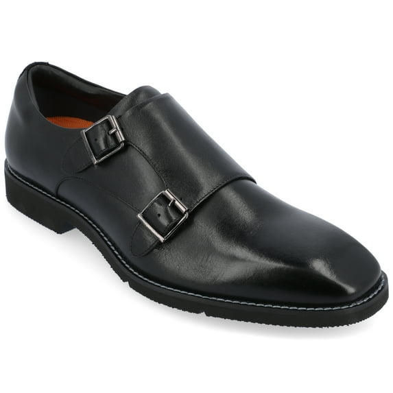 Thomas & Vine Mens Artemis Chisel Toe Double Monk Strap Dress Shoe