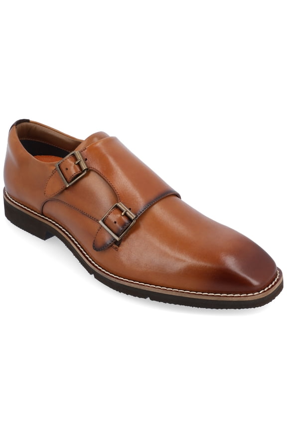 Mens Artemis Chisel Toe Double Monk Strap Dress Shoe
