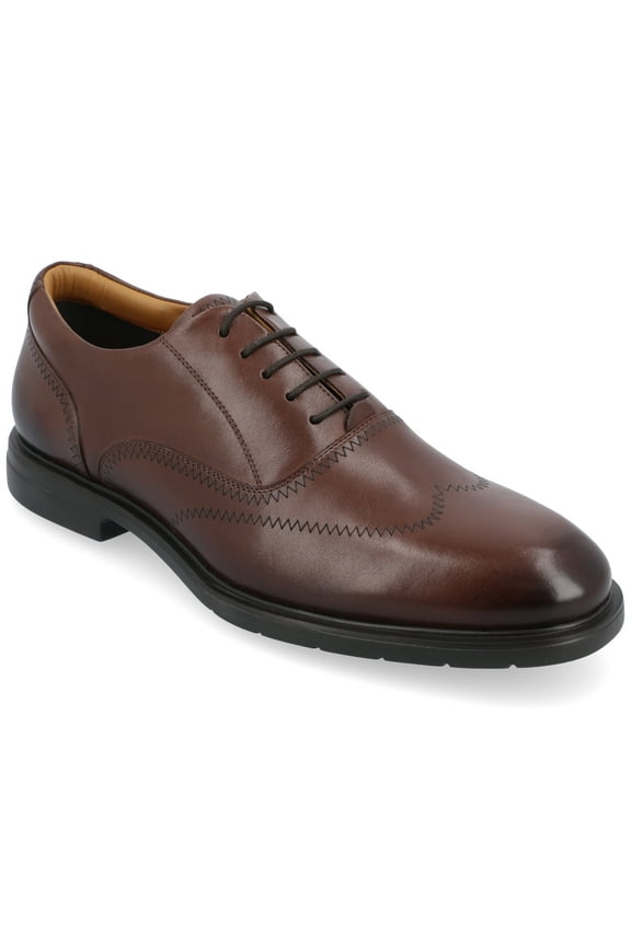 Mens Hughes Lace-up Wingtip Oxford Dress Shoe, Widths Available