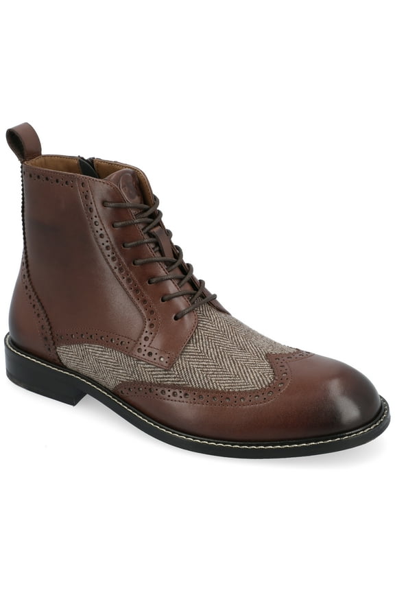 Mens Jarett Wide Width Tru Comfort Foam Lace-up Wingtip Ankle Boot