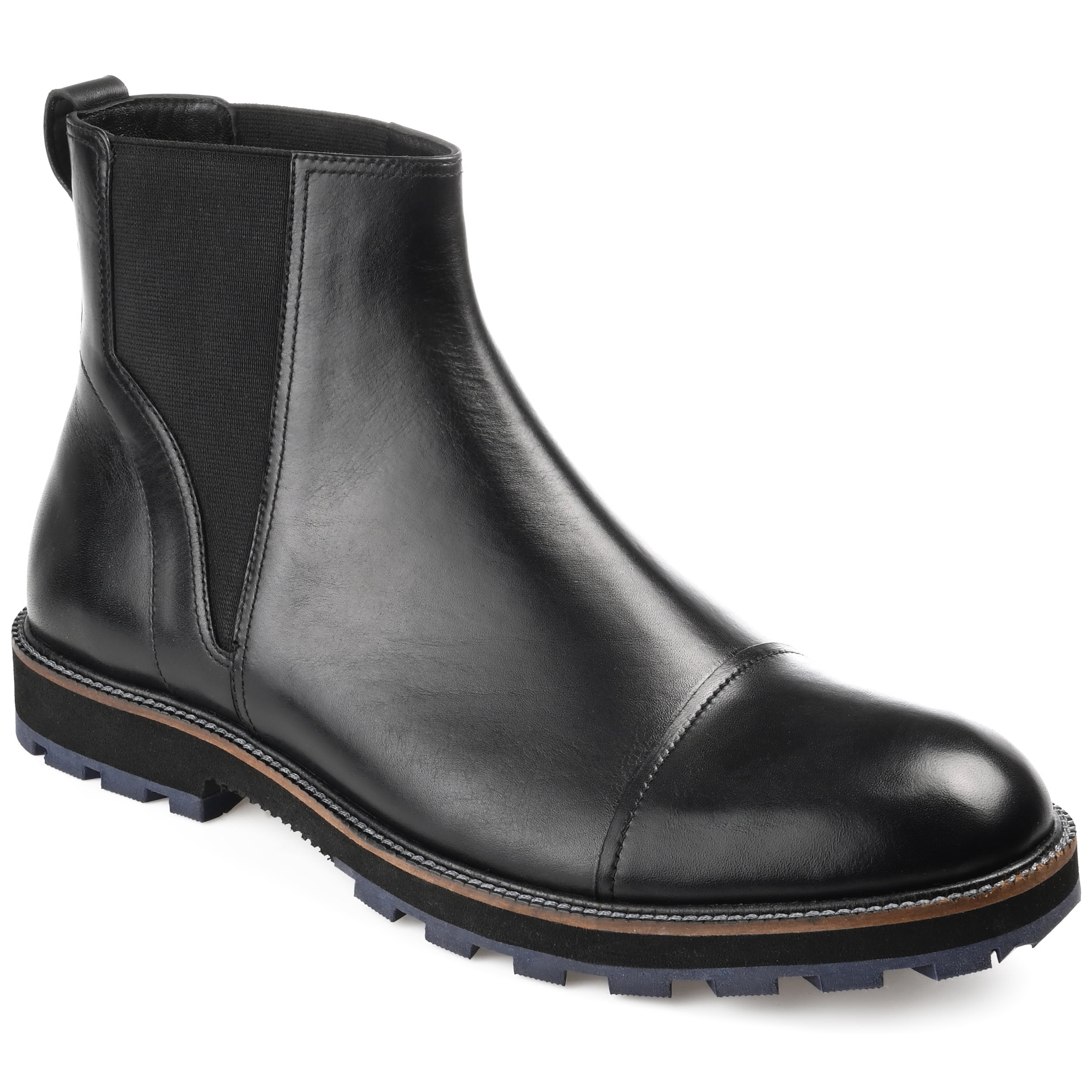 Thomas & Vine Men\'s‎ Jaylon Genuine Leather Cap Toe Ankle Boot Black Size 9.5 Thomas & Vine Men\ main image 3