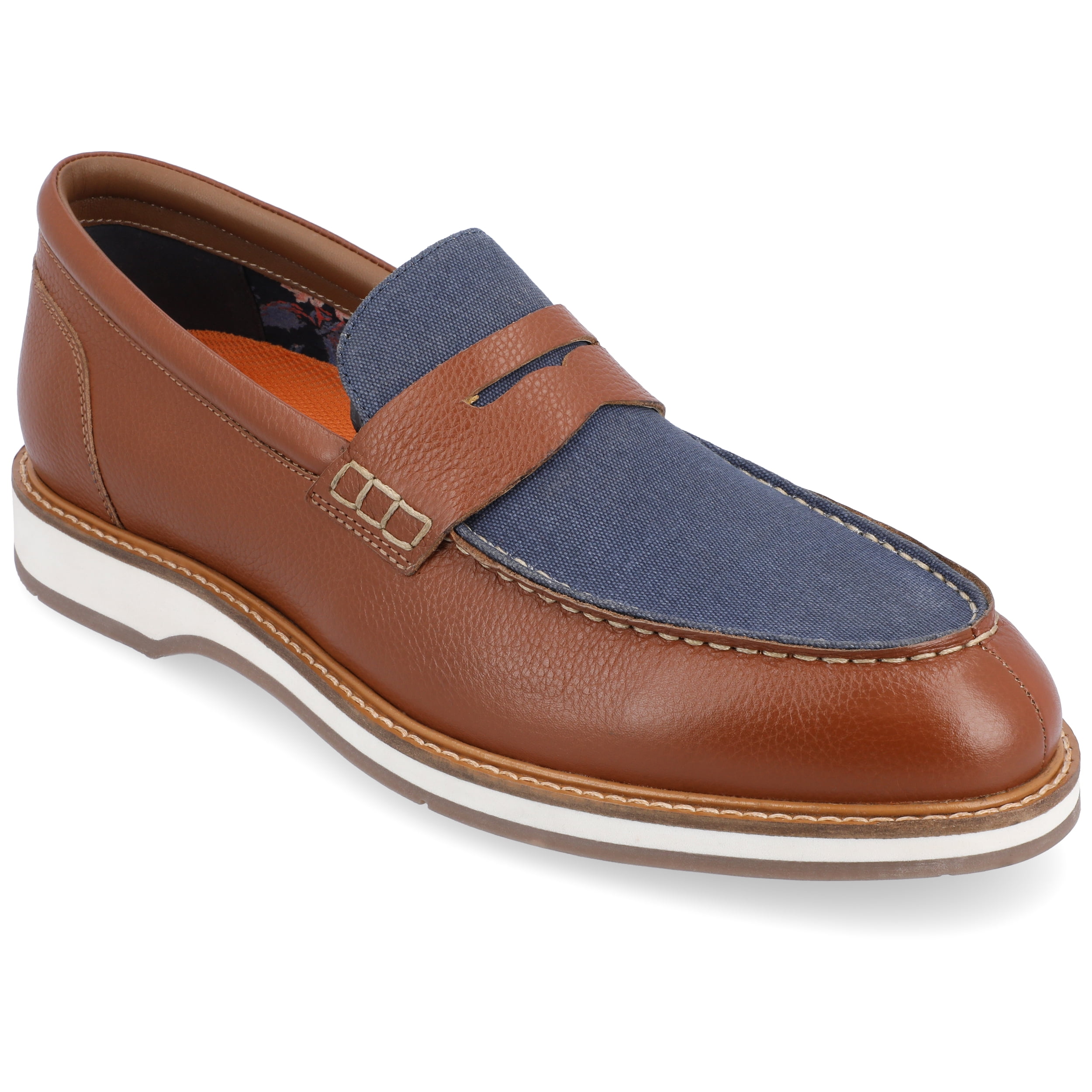 Thomas & Vine Mens Kaufman Moc Toe Slip-on Penny Loafer  display picture 2