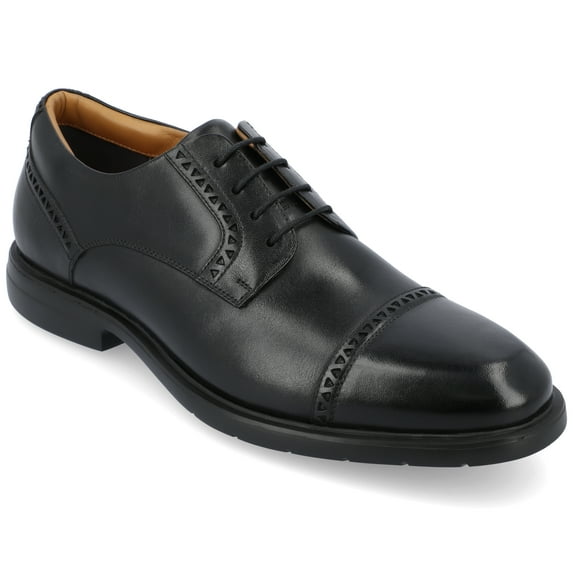 Thomas & Vine Mens Kendrick Cap Toe Lace-up Derby Dress Shoe, Widths Available