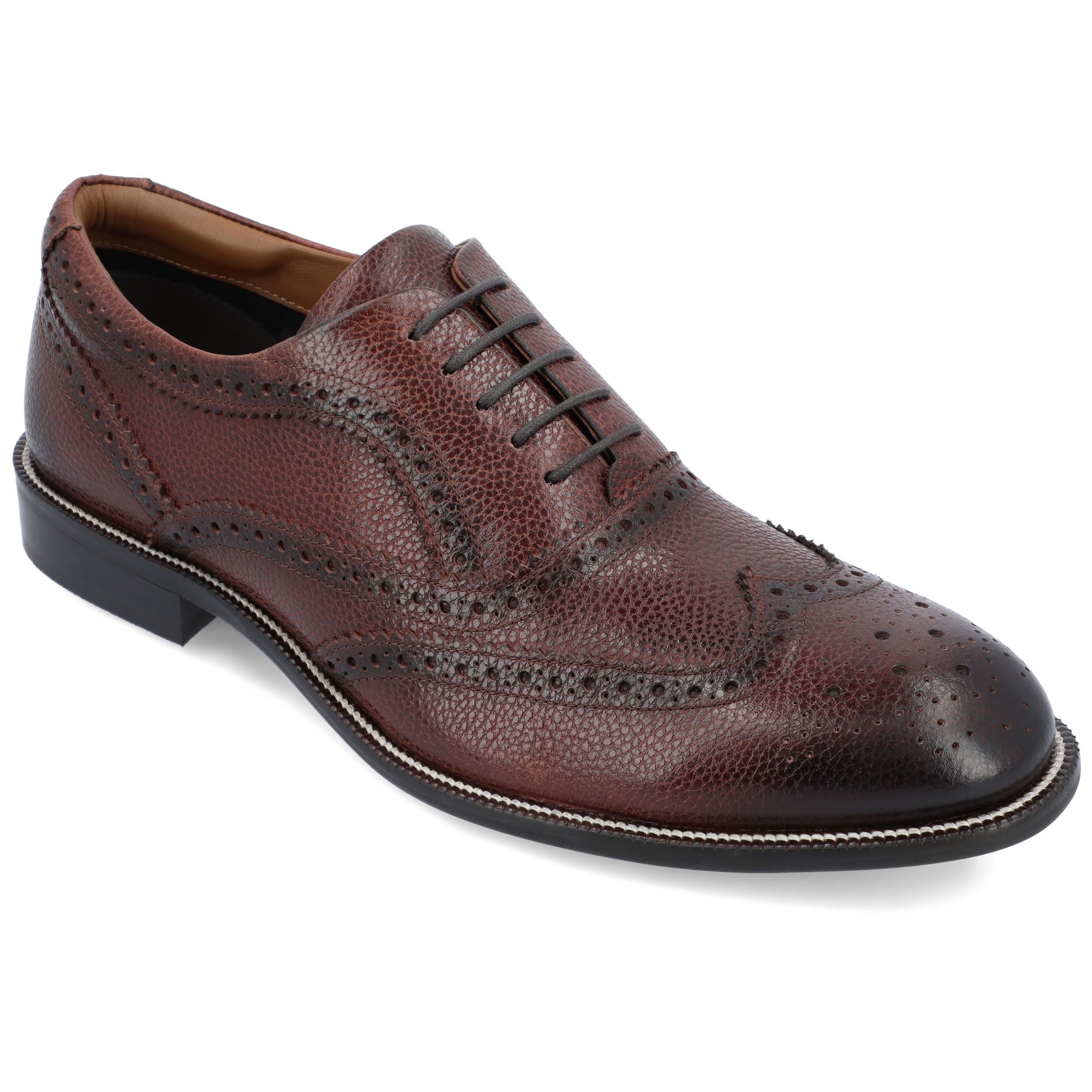 Thomas & Vine Mens Garland Lace-up Wingtip Oxford - Walmart.com
