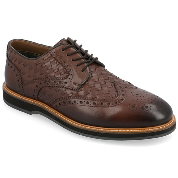 Thomas & Vine Mens Radcliff Tru Comfort Foam Lace-up Woven Wingtip Derby