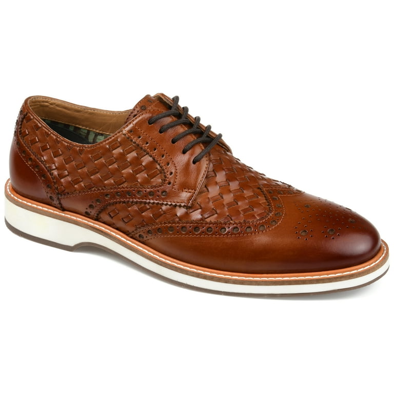 Thomas Vine Mens Radcliff Wide Width Tru Comfort Foam Lace up Woven Wingtip Derby Walmart
