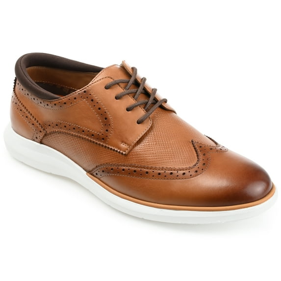 Thomas & Vine Mens Savage Lace-up Embossed Wingtip Derby