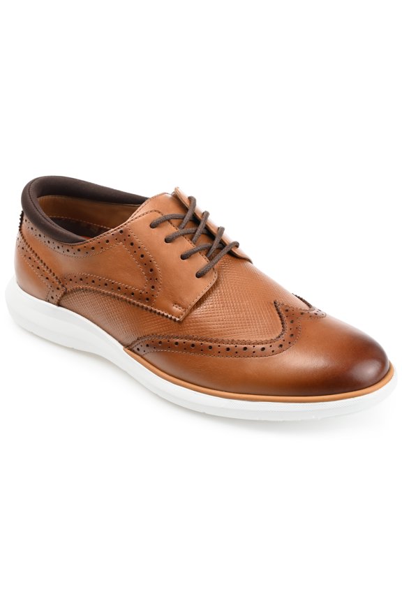 Mens Savage Lace-up Embossed Wingtip Derby