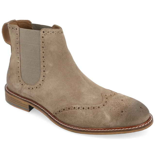 Thomas & Vine Mens Watson Wide Width Tru Comfort Foam Pull-on Wingtip Chelsea Boot
