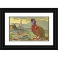 thumbnail image 1 of Thomas Waterman Wood 24x16 Black Ornate Framed Double Matted Museum Art Print Titled: Horned Pheasants (1871), 1 of 5