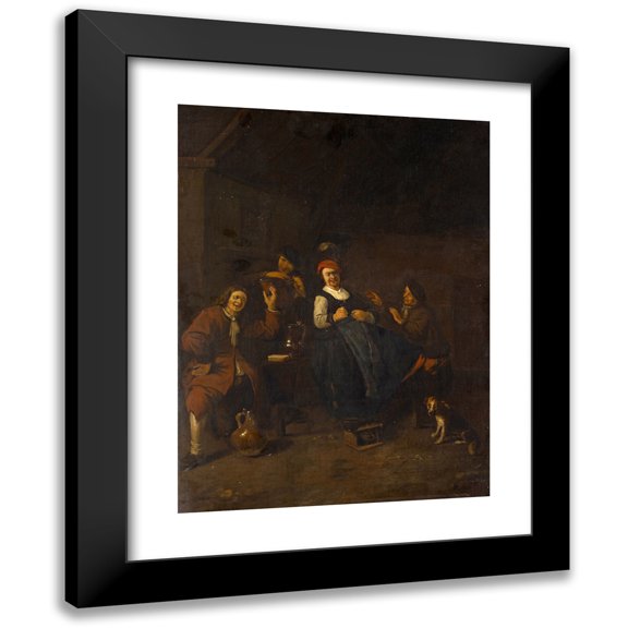 Thomas Wijck 15x18 Black Modern Framed Museum Art Print Titled - Tavern Scene