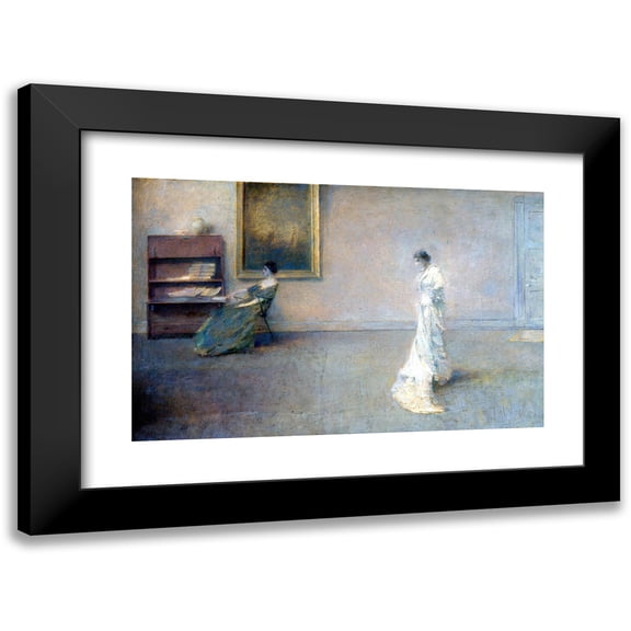 Thomas Wilmer Dewing 14x11 Black Modern Framed Museum Art Print Titled - The White Dress (1901)