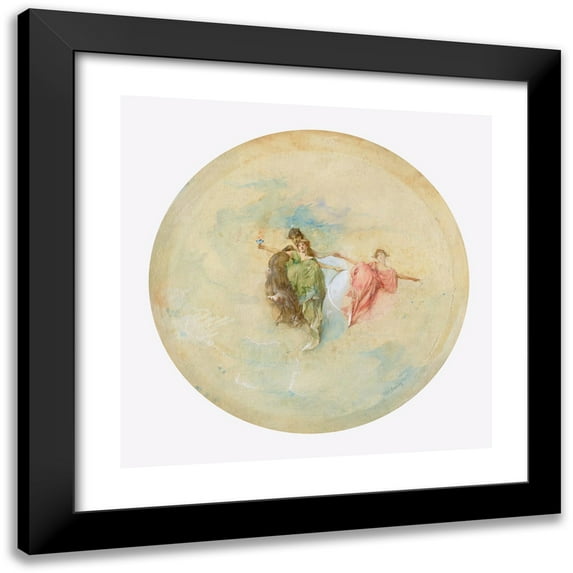 Thomas Wilmer Dewing 20x20 Black Modern Framed Museum Art Print Titled - Dawn (1892)