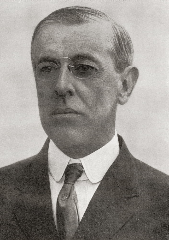 Thomas Woodrow Wilson 1856 Canvas Art - Ken Welsh Design Pics (26 x 36)