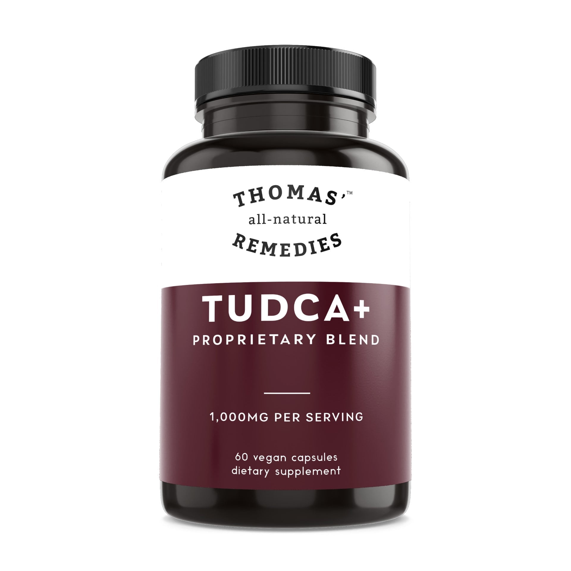 Thomas' all-natural Remedies Tudca 500mg , 60 Capsules- Tauroursodeoxycholic Acid, Liver Support Supplement- Vegan, Non-GMO, No Filler Capsules