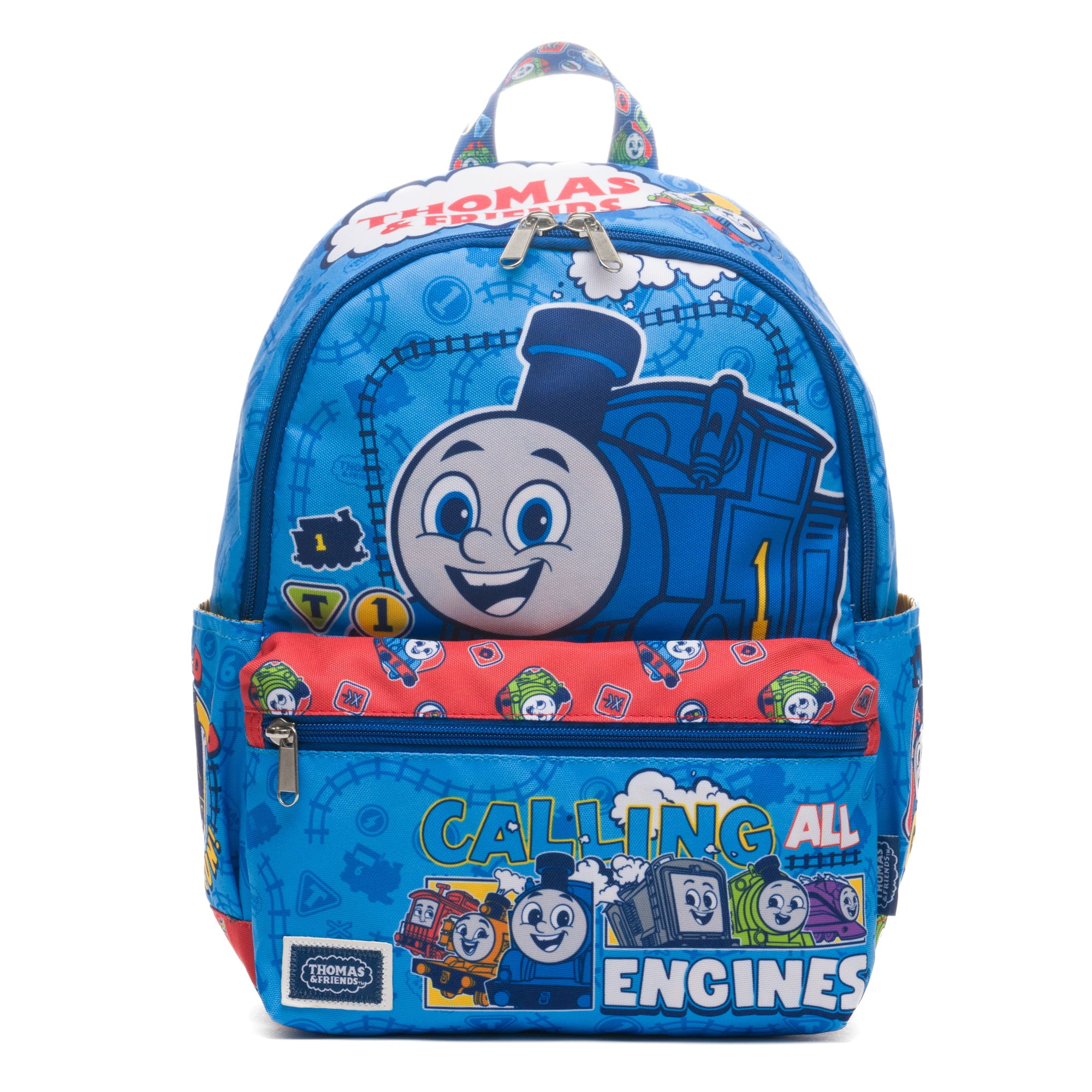 Zaino Scuola Thomas The Tank Engine – Per Bambini, Azzurro, Tela, Con Chiusura Zip