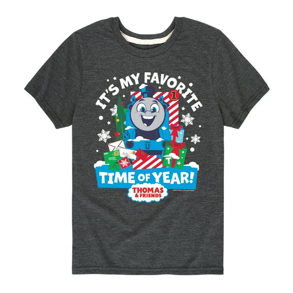 Thomas and Friends - Its My Favorite Time Of Year - Youth and Toddler Short Sleeve Graphic T-Shirt