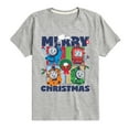 thumbnail image 1 of Thomas & Friends - Merry Christmas Grid White Only - Youth and Toddler Short Sleeve Graphic T-Shirt, 1 of 5
