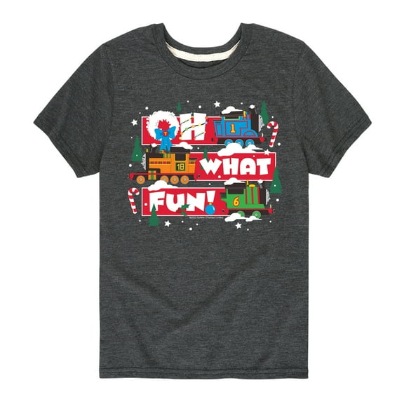 Thomas & Friends - Oh What Fun - Youth and Toddler Short Sleeve Graphic T-Shirt