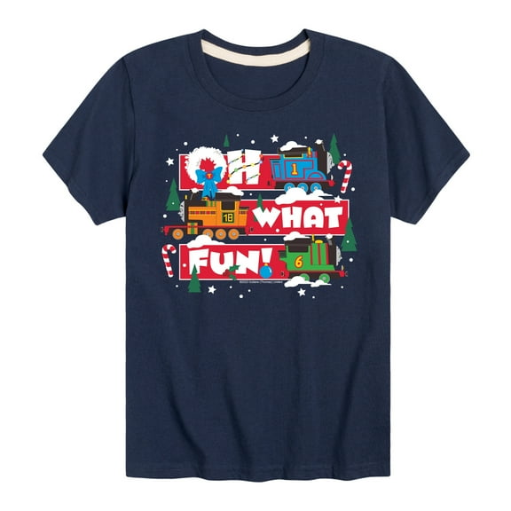 Thomas & Friends - Oh What Fun - Youth and Toddler Short Sleeve Graphic T-Shirt