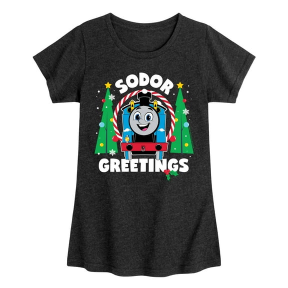 Thomas & Friends - Sodor Greetings - Youth and Toddler Girls Fitted Short Sleeve Graphic T-Shirt